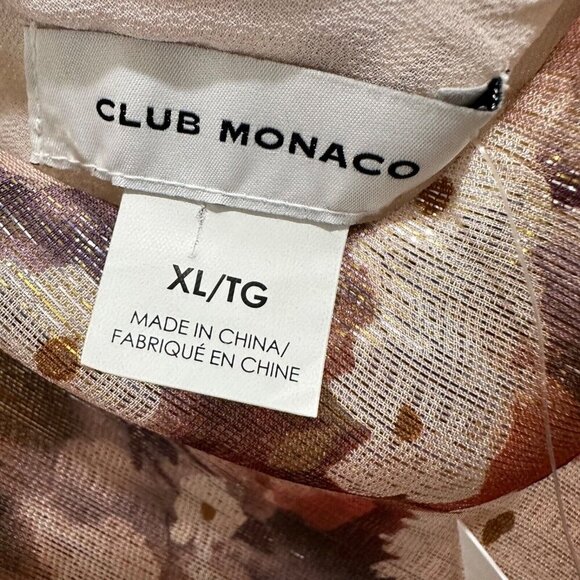 Club Monaco NWT Women’s Size XL Sunset Shimmer Silk Blend Kora Camisole Cami Top - Picture 8 of 12